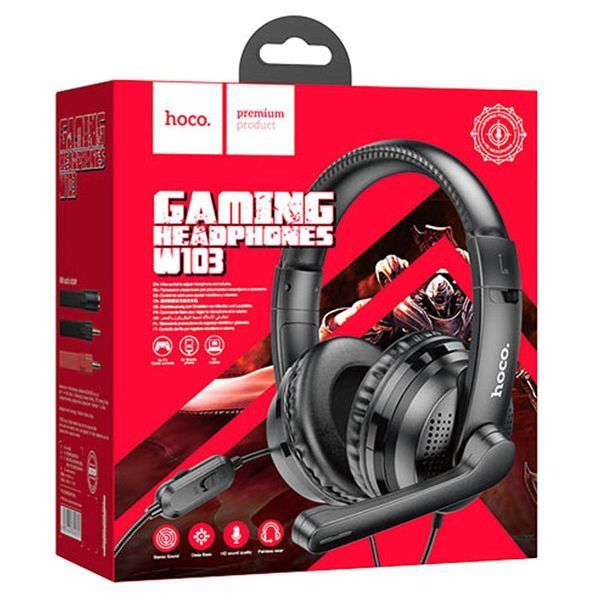 Уцінка Накладні навушники Hoco W103 Magic Tour Gaming (3.5mm/1.2m) 53773 фото
