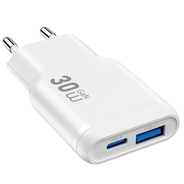 МЗП WIWU G033 Essen PD30W+QC3.0 GaN (1USB-A/1C) 85925 фото