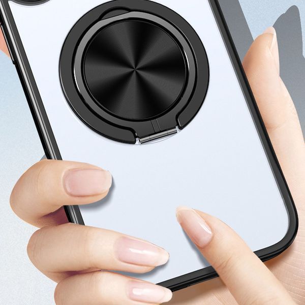TPU+PC чохол Metal Ring with Magnetic Fit для Apple iPhone 16 Pro (6.3") 73479 фото