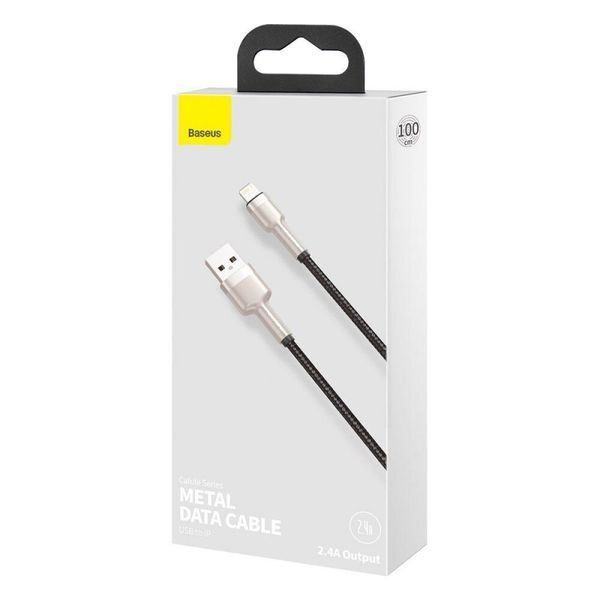 Дата кабель Baseus Cafule Metal USB to Lightning 2.4A (1m) (CALJK-A0) 74776 фото