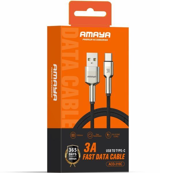 Дата кабель Amaya 310C USB to Type-C 3A (1m) 87813 фото