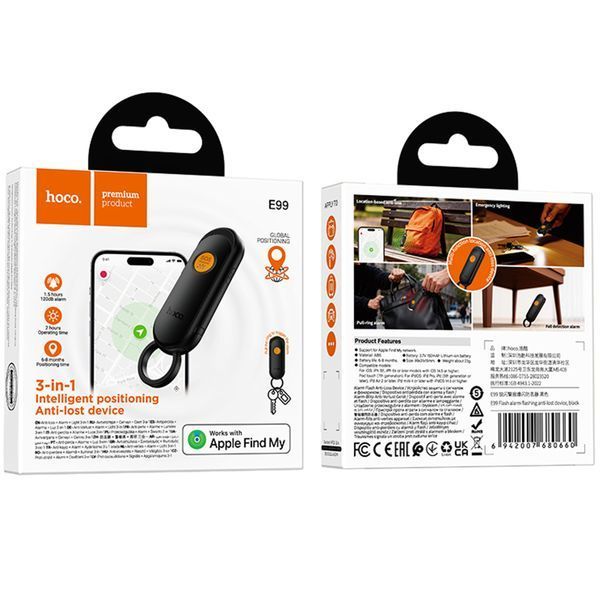 Трекер Hoco E99 Flash + сигнальная подсветка і вибросигнализация 150 mAh 86537 фото
