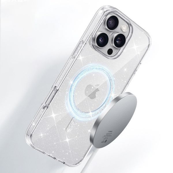 Чохол TPU Eclipse Sparkle Magnetic Fit для Apple iPhone 16 Pro (6.3") 77645 фото