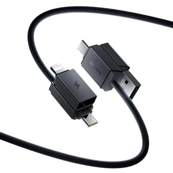Дата кабель Baseus Versatile Two-for-Two USB/Type-C to Type-C/Lightning 60W (1m) (CB000162) 87523 фото
