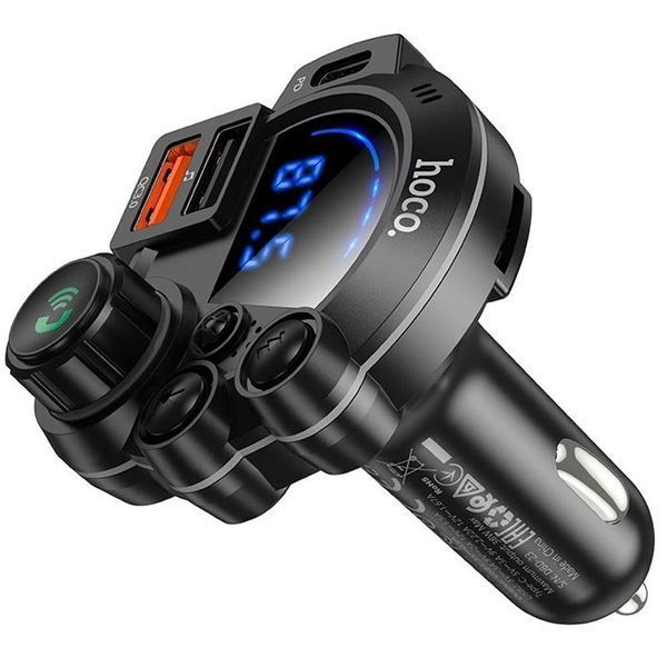 АЗП FM модулятор Hoco DFM01 Legend 20W+QC3.0 (2USB-A/1C) 84226 фото