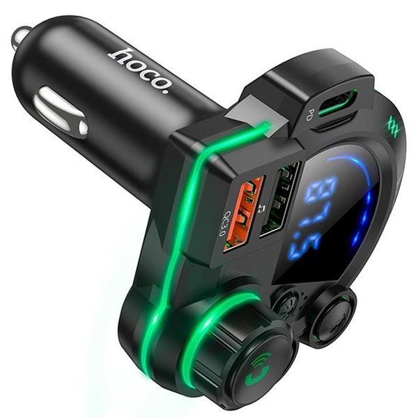 АЗП FM модулятор Hoco DFM01 Legend 20W+QC3.0 (2USB-A/1C) 84226 фото