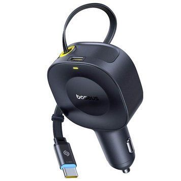 АЗП Baseus PrimeTrip VR2 45W with retractable cable (2USB-C) (C02069) 85289 фото