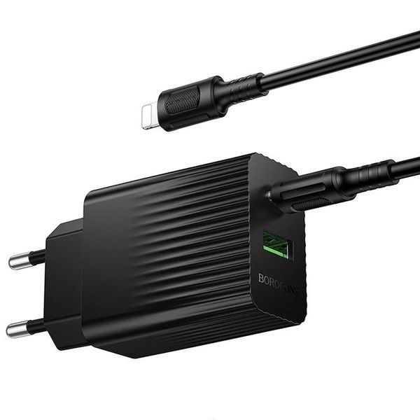 МЗП Borofone BAS76A Source PD30W+QC3.0 (1USB-A/1C) + кабель Type-C to Lightning 81952 фото