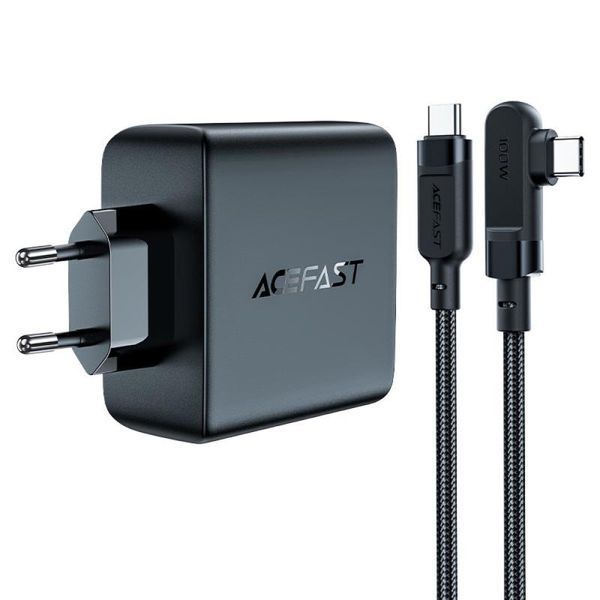 МЗП Acefast A37 PD100W+QC3.0 GaN (1USB-A/3C) + кабель Type-C to Type-C 2m 85422 фото